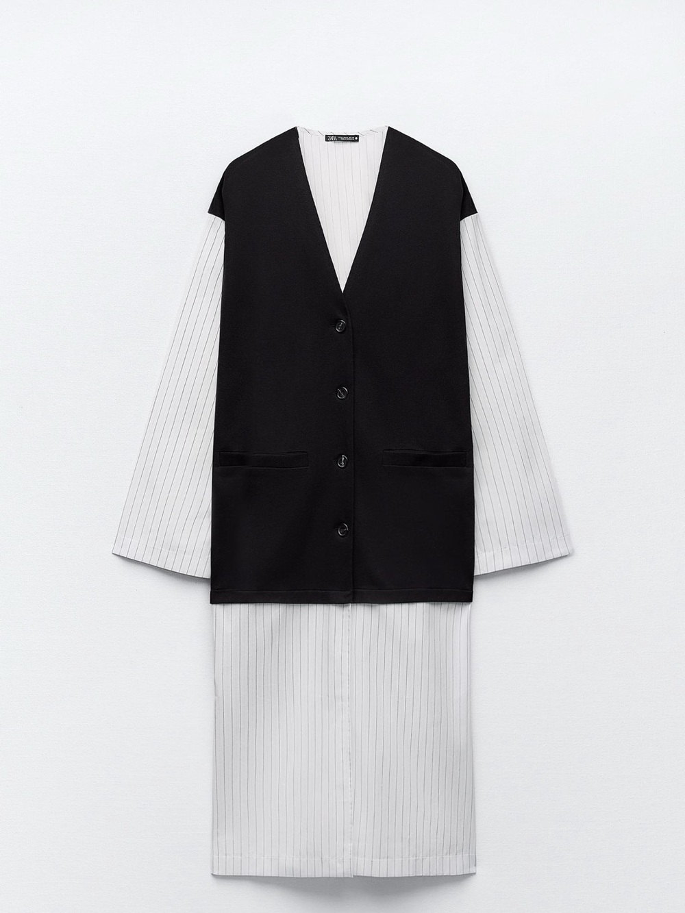 Zara mixed poplin jacket